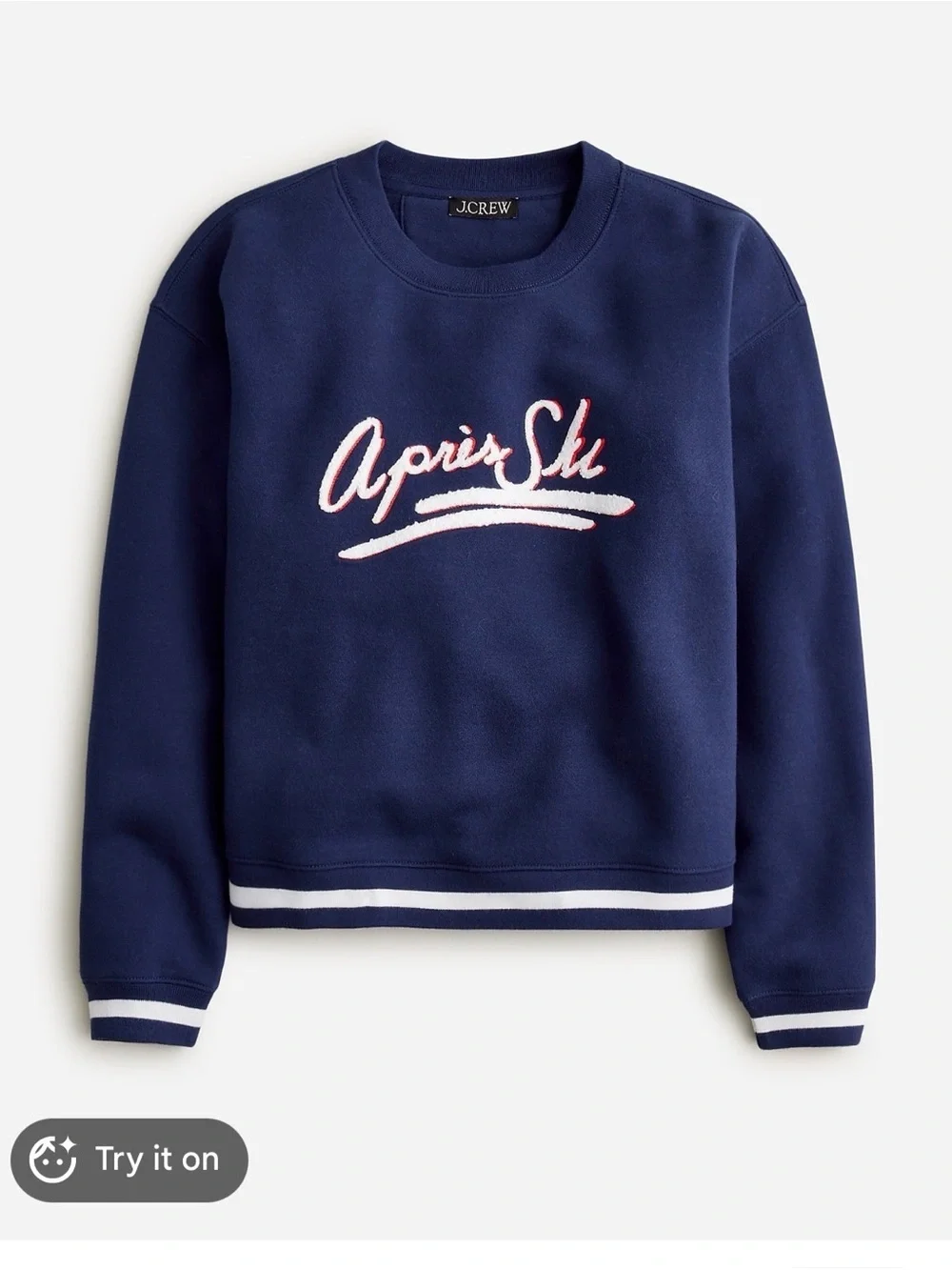 J. Crew Heritage Fleece Après-Ski Graphic Sweatshirt preowned Sz 2X